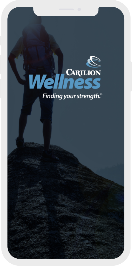 Wellness app on a phone.